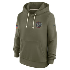 Atlanta Falcons Women's 2025 Salute to Service Sideline Standard Issue Dri-FIT Hoodie Olive | Nike for Sale