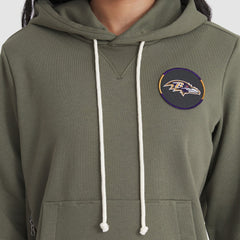 Baltimore Ravens Women's 2025 Salute to Service Sideline Standard Issue Dri-FIT Hoodie Olive | Nike for Sale
