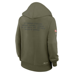 Pittsburgh Steelers Women's 2025 Salute to Service Sideline Standard Issue Dri-FIT Hoodie Olive | Nike for Sale