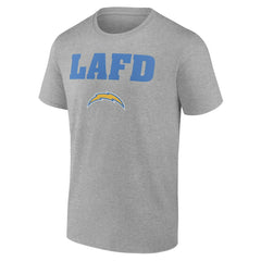 Los Angeles Chargers Unisex LAFD T-Shirt Gray | NFL