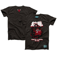 Chicago Bulls NBALab x Hyperfly Unisex Year of the Snake Lunar New Year Collection T-Shirt Heather Black - NBA