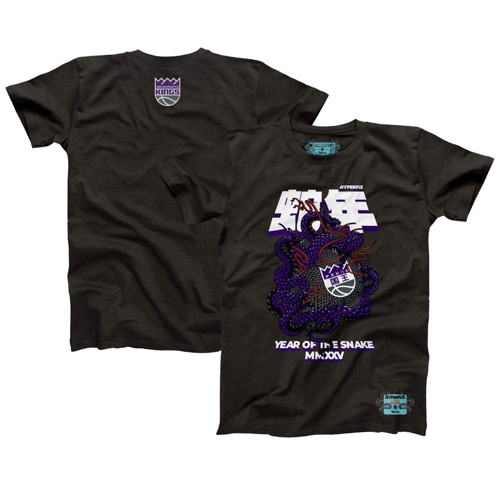 Sacramento Kings NBALab x Hyperfly Unisex Year of the Snake Lunar New Year Collection T-Shirt Heather Black - NBA
