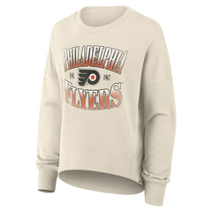 Philadelphia Flyers Fanatics Women's Oversized Slice Pullover Sweatshirt - Cream - NHL