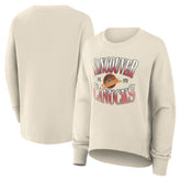 Vancouver Canucks Fanatics Women's Oversized Vintage Slice Pullover Sweatshirt - Cream - NHL