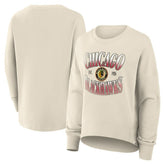 Chicago Blackhawks Fanatics Women's Oversized Vintage Slice Pullover Sweatshirt - Cream - NHL