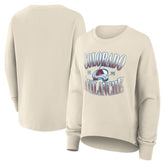 Colorado Avalanche Fanatics Women's Oversized Slice Pullover Sweatshirt - Cream - NHL