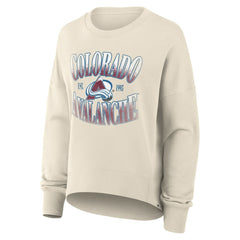 Colorado Avalanche Fanatics Women's Oversized Slice Pullover Sweatshirt - Cream - NHL