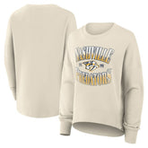 Nashville Predators Fanatics Women's Oversized Slice Pullover Sweatshirt - Cream - NHL