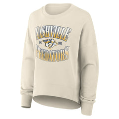 Nashville Predators Fanatics Women's Oversized Slice Pullover Sweatshirt - Cream - NHL