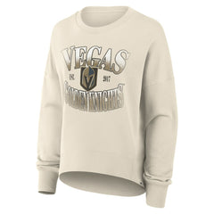 Vegas Golden Knights Fanatics Women's Oversized Slice Pullover Sweatshirt - Cream - NHL