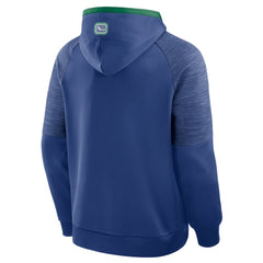Vancouver Canucks Fanatics Goaltender Defender Pullover Hoodie - Blue - NHL