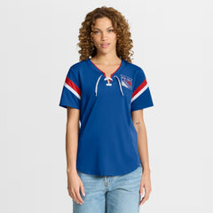 New York Rangers Fanatics Women's Offside Athena T-Shirt - Blue - NHL