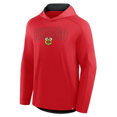 Chicago Blackhawks Fanatics Penalty Shot Long Sleeve Hoodie T-Shirt - Red - NHL
