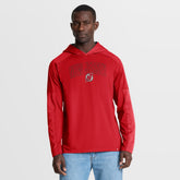 New Jersey Devils Fanatics Penalty Shot Long Sleeve Hoodie T-Shirt - Red - NHL