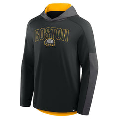 Boston Bruins Fanatics Penalty Shot Long Sleeve Hoodie T-Shirt - Black - NHL
