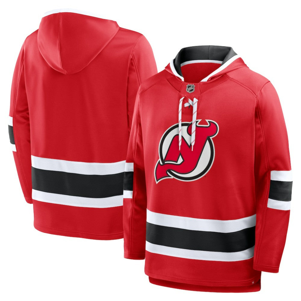 New Jersey Devils Fanatics Prime Time Fleece Hoodie - Red - NHL