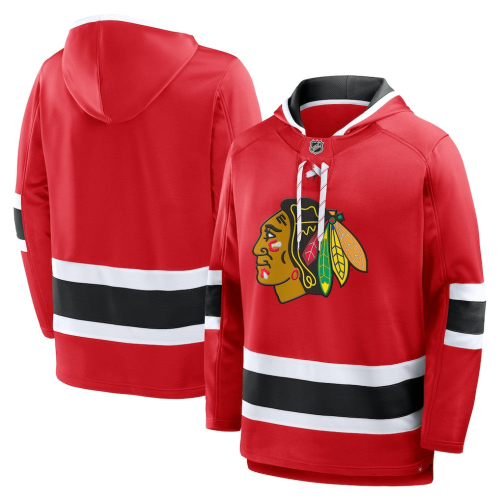 Chicago Blackhawks Fanatics Prime Time Fleece Hoodie - Red - NHL