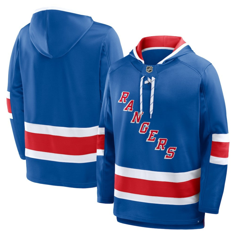 New York Rangers Fanatics Prime Time Fleece Hoodie - Blue - NHL