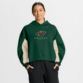 Minnesota Wild Fanatics Women's Back Check Boxy Hoodie - Green - NHL