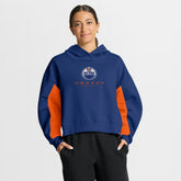 Edmonton Oilers Fanatics Women's Back Check Boxy Hoodie - Royal - NHL