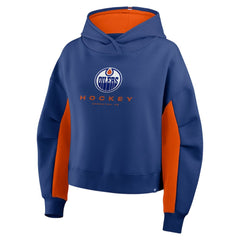 Edmonton Oilers Fanatics Women's Back Check Boxy Hoodie - Royal - NHL