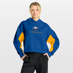 Buffalo Sabres Fanatics Women's Back Check Boxy Hoodie - Royal - NHL
