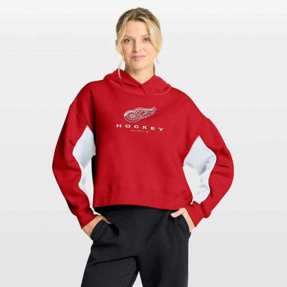 Detroit Red Wings Fanatics Women's Back Check Boxy Hoodie - Red - NHL