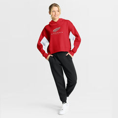 Detroit Red Wings Fanatics Women's Back Check Boxy Hoodie - Red - NHL
