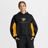 Pittsburgh Penguins Fanatics Women's Back Check Boxy Hoodie - Black - NHL