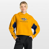 Nashville Predators Fanatics Women's Back Check Boxy Hoodie - Gold - NHL