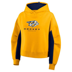 Nashville Predators Fanatics Women's Back Check Boxy Hoodie - Gold - NHL