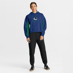 Vancouver Canucks Fanatics Women's Back Check Boxy Hoodie - Blue - NHL