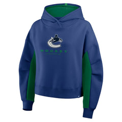 Vancouver Canucks Fanatics Women's Back Check Boxy Hoodie - Blue - NHL