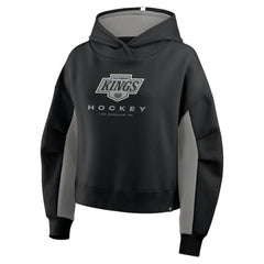 Los Angeles Kings Fanatics Women's Back Check Boxy Hoodie - Black - NHL