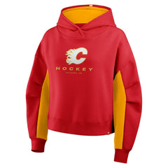 Calgary Flames Fanatics Women's Back Check Boxy Hoodie - Red - NHL