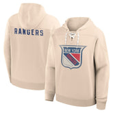 New York Rangers Fanatics Vintage Hoodie - Cream - NHL