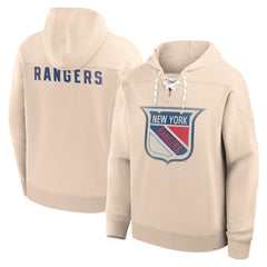 New York Rangers Fanatics Vintage Hoodie - Cream - NHL