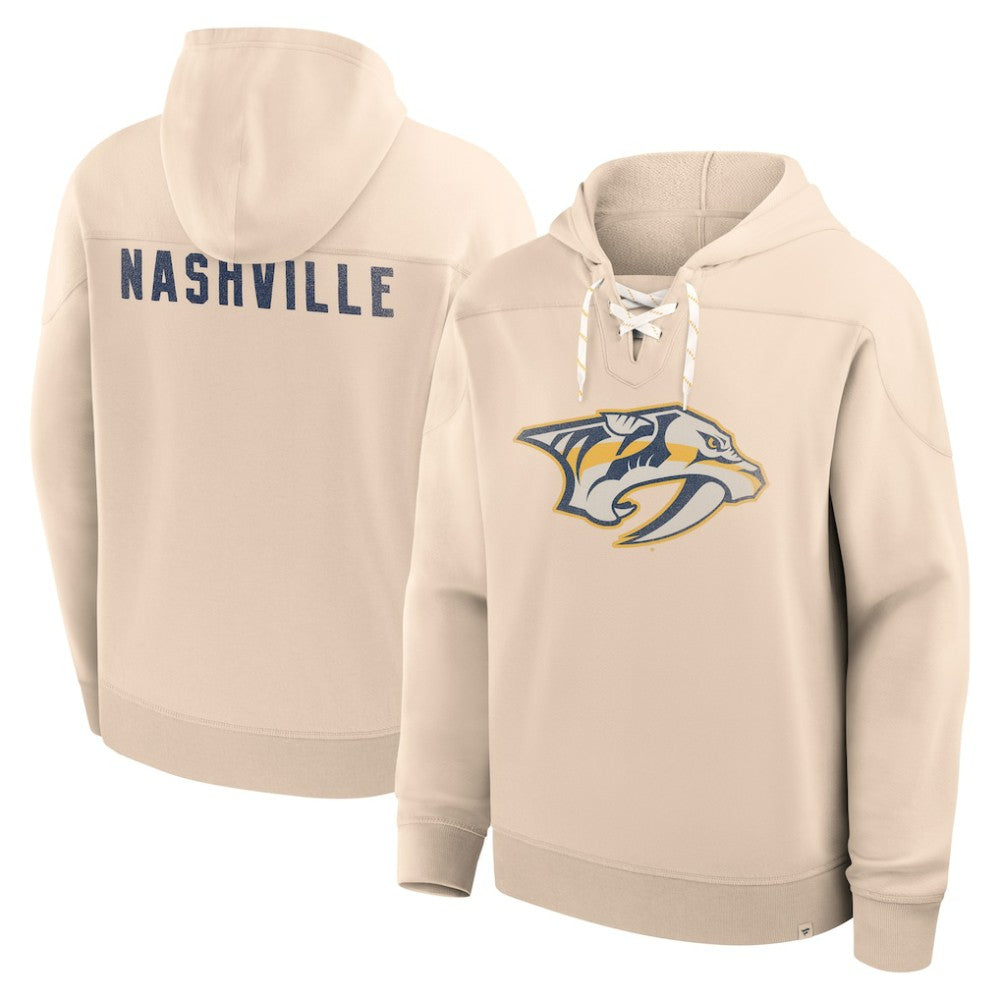 Nashville Predators Fanatics Vintage Hoodie - Cream - NHL