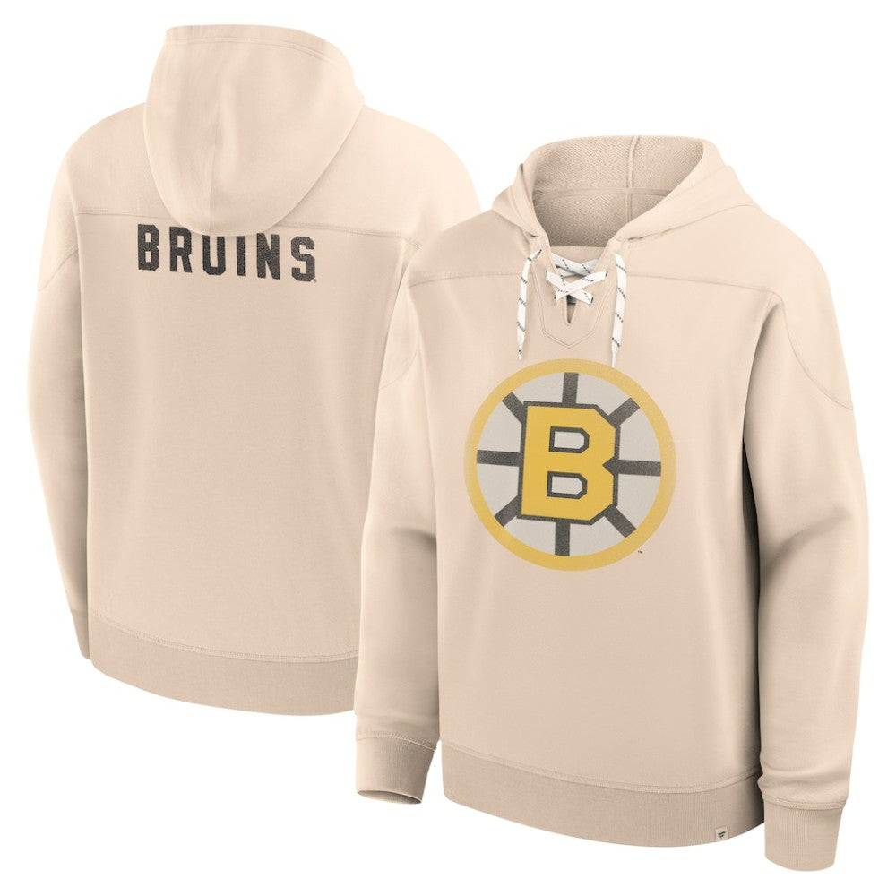 Boston Bruins Fanatics Vintage Hoodie - Cream - NHL