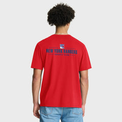 New York Rangers Fanatics Crash The Net Legacy T-Shirt - Red - NHL