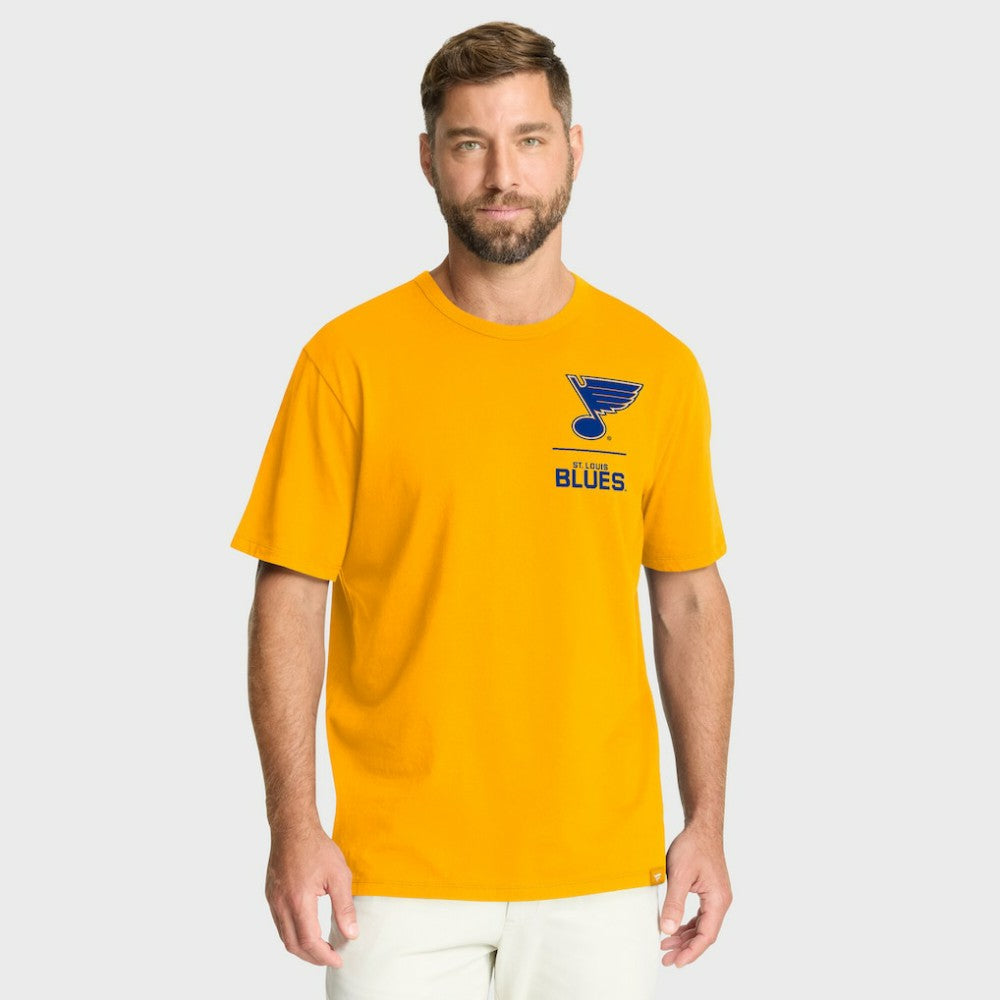 St. Louis Blues Fanatics Crash The Net Legacy T-Shirt - Gold - NHL