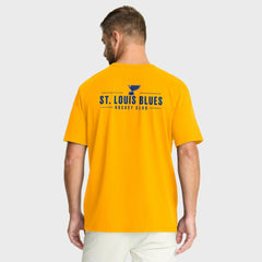 St. Louis Blues Fanatics Crash The Net Legacy T-Shirt - Gold - NHL