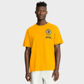 Boston Bruins Fanatics Crash The Net Legacy T-Shirt - Gold - NHL