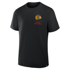 Chicago Blackhawks Fanatics Crash The Net Legacy T-Shirt - Black - NHL