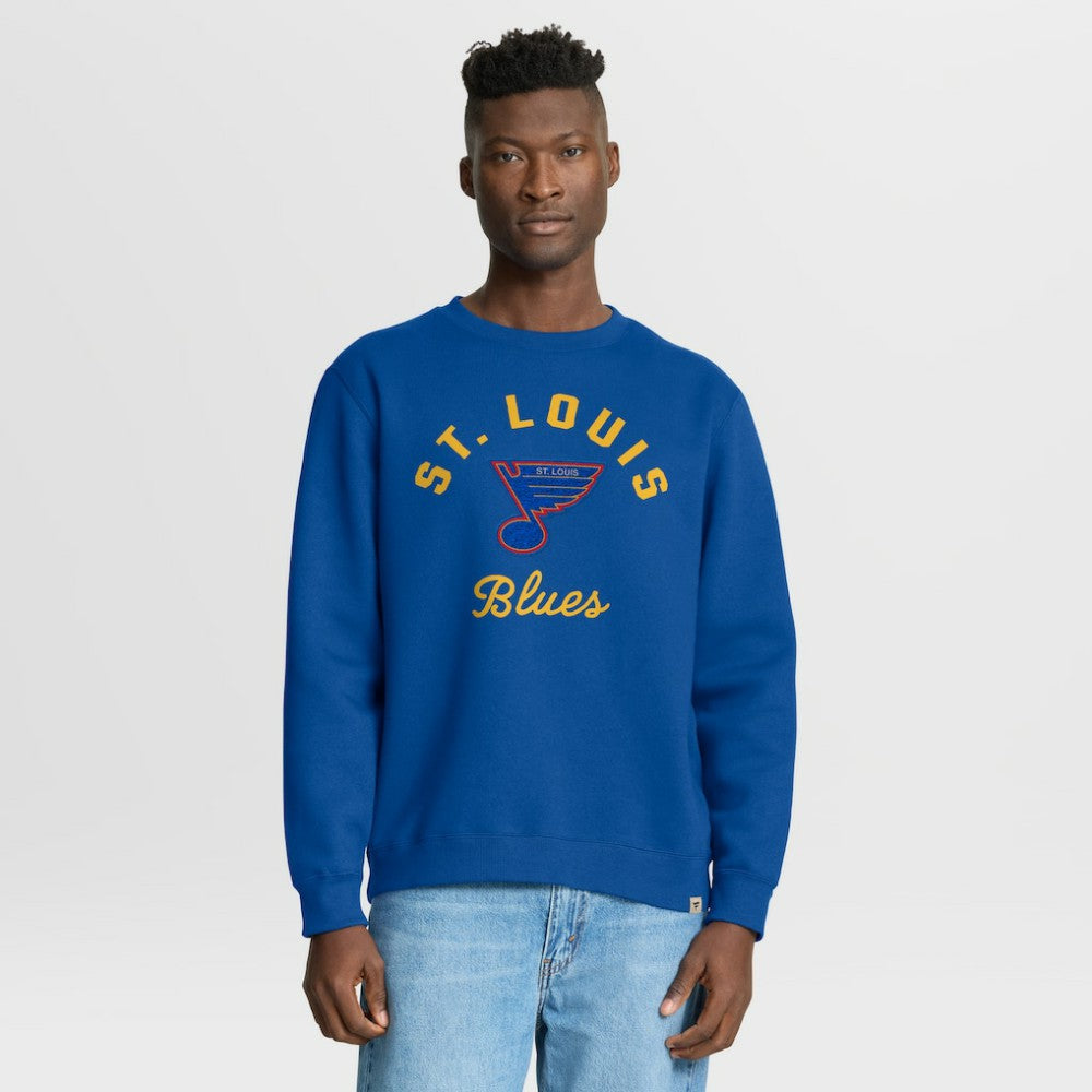 St. Louis Blues Fanatics Vintage Stickler Sweatshirt - Blue - NHL