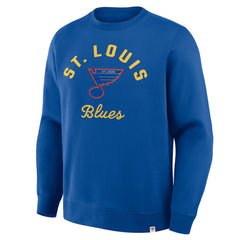 St. Louis Blues Fanatics Vintage Stickler Sweatshirt - Blue - NHL