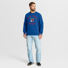 New York Rangers Fanatics Vintage Stickler Sweatshirt - Blue - NHL