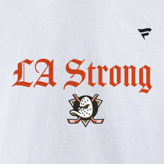 Anaheim Ducks Fanatics Unisex LA Strong Premium Fleece Pullover Hoodie - White - NHL