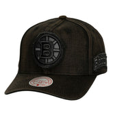 Boston Bruins Mitchell & Ness Downtown Snow Wash Pro-Crown Adjustable Hat - Black - NHL