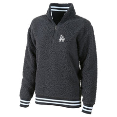 Los Angeles Dodgers G-III 4Her by Carl Banks Women's Play Action Sherpa Fleece Quarter-Zip Jacket - MLB